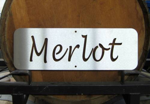 Vineyard Sign - Merlot (Stainless Steel)